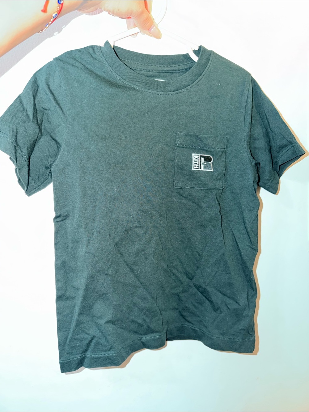 Kith russell athletic deep green Short-Sleeve Pocket Tee with Logo